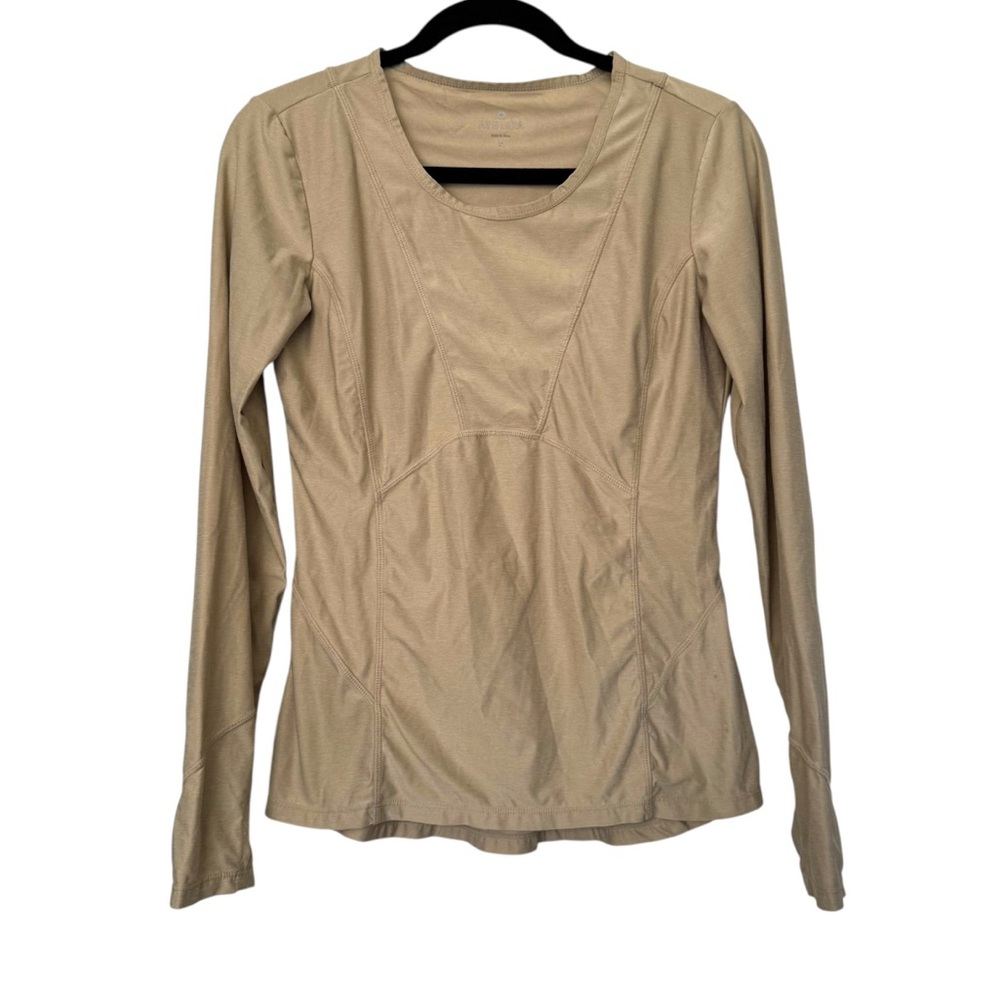Athleta Canyon Lands 2 Base Layer Long Sleeve Top Tan